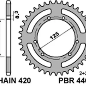 Zadní ozubené kolo PBR 4406 53 F Objednat Nyní